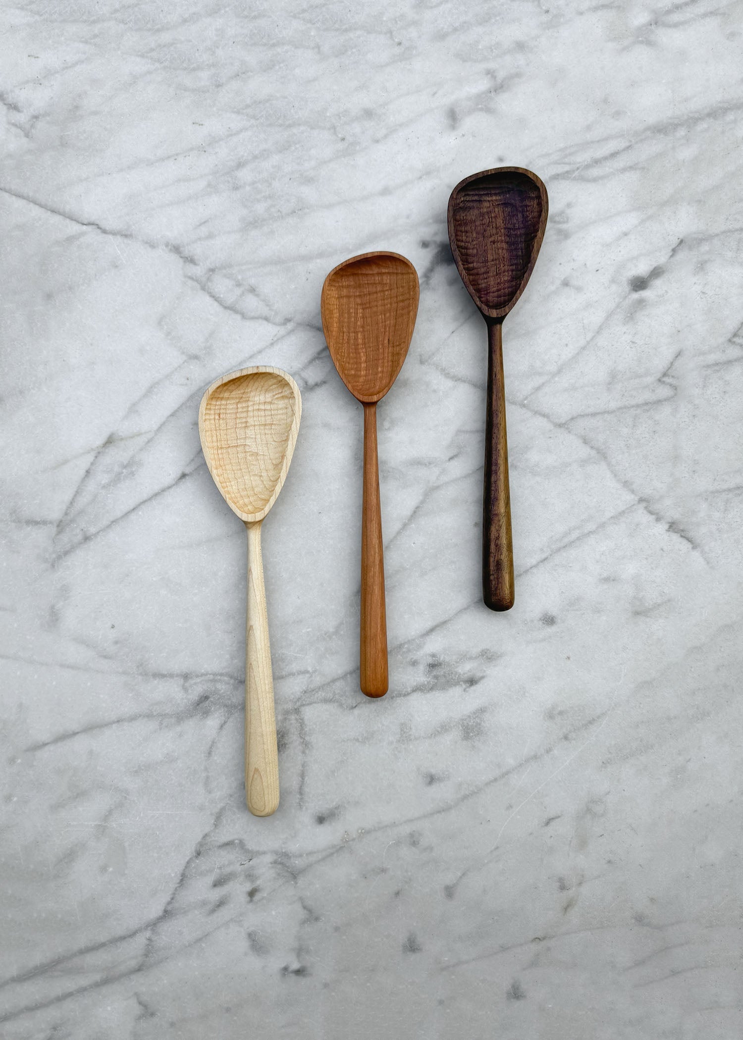 Modern Cooking Spoon - Walnut. Cherry. or Maple Wood