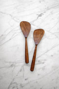 Modern Salad Set - Walnut. Cherry. or Maple Wood