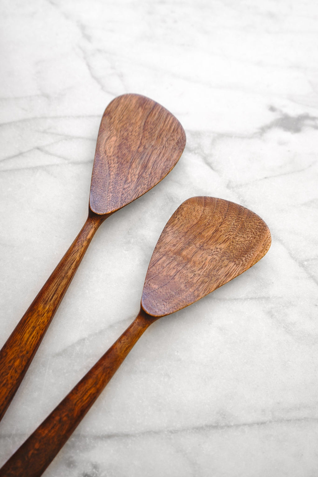 Modern Salad Set - Walnut. Cherry. or Maple Wood