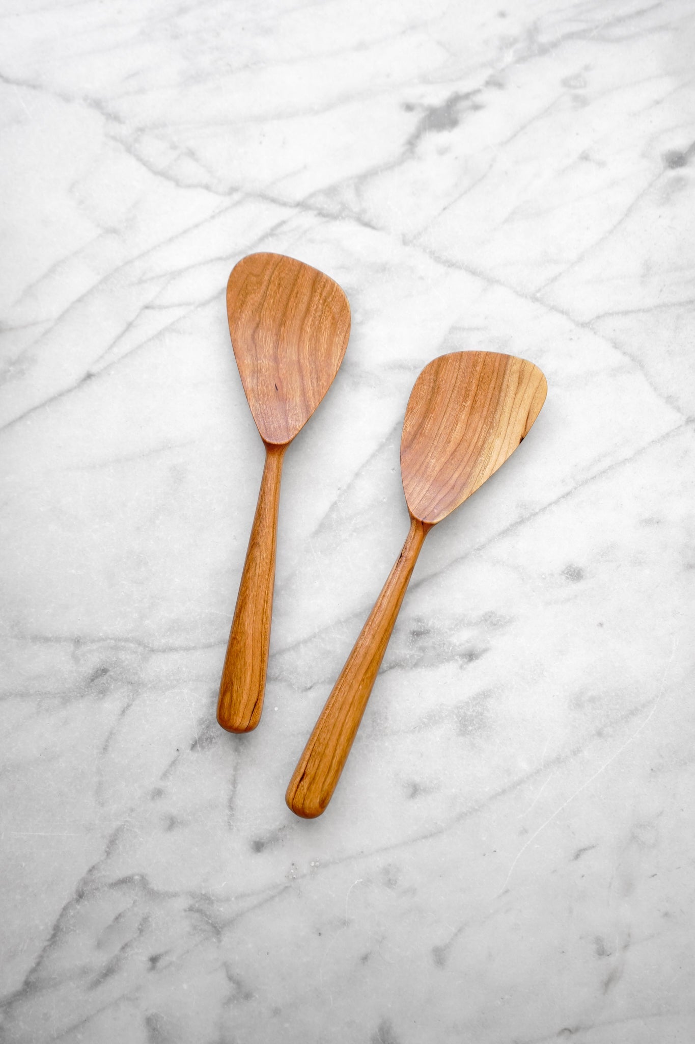 Modern Salad Set - Walnut. Cherry. or Maple Wood