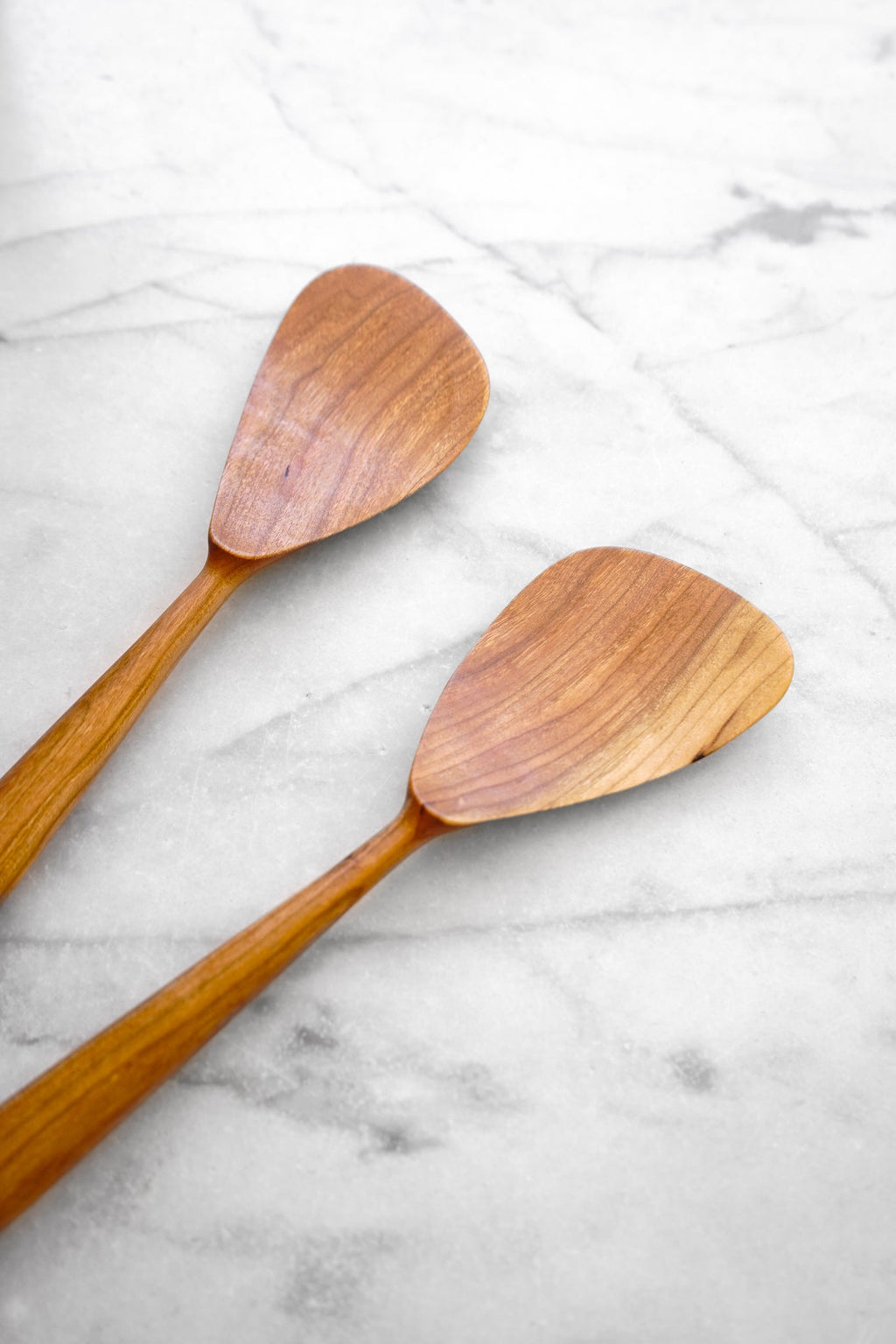 Modern Salad Set - Walnut. Cherry. or Maple Wood