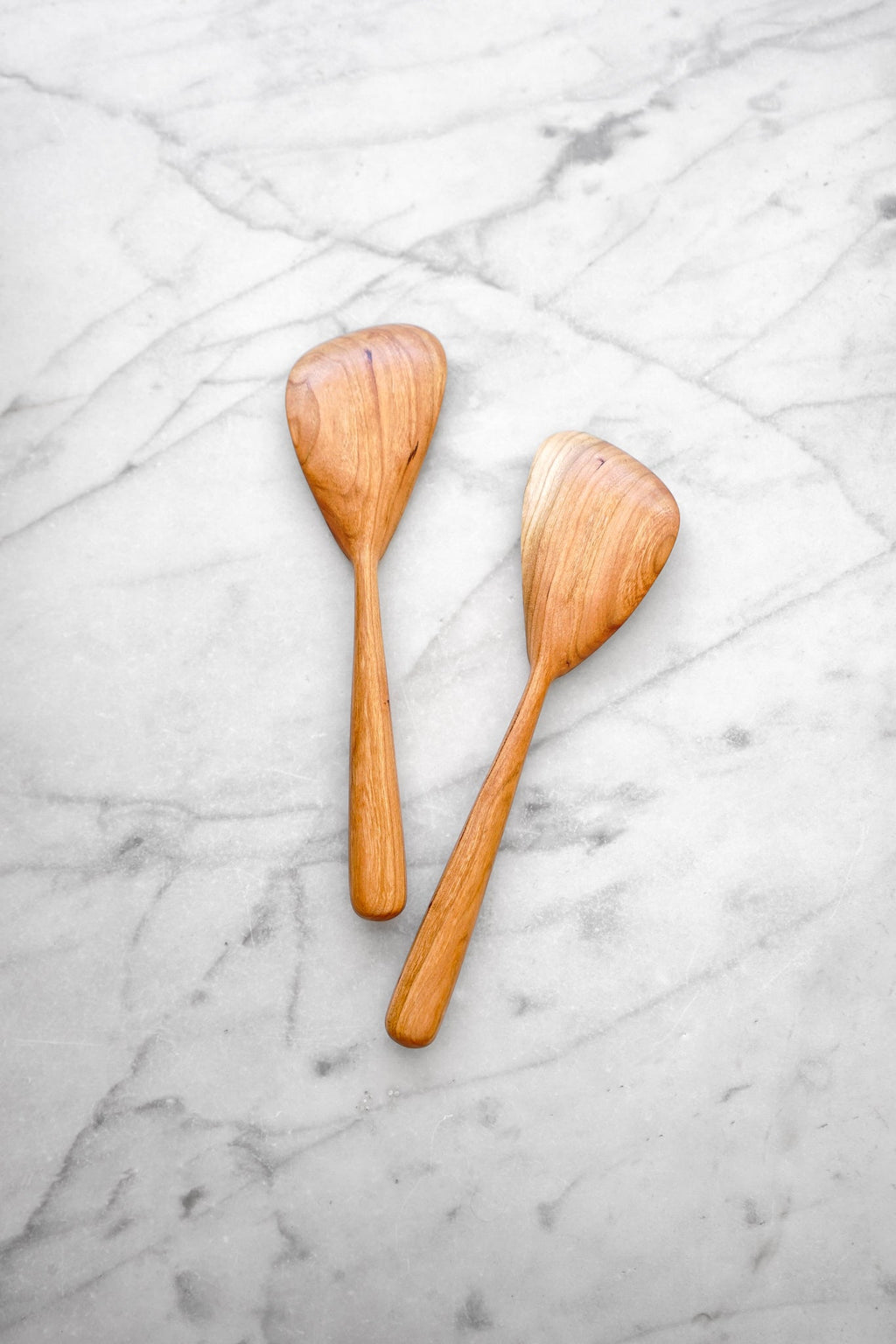 Modern Salad Set - Walnut. Cherry. or Maple Wood