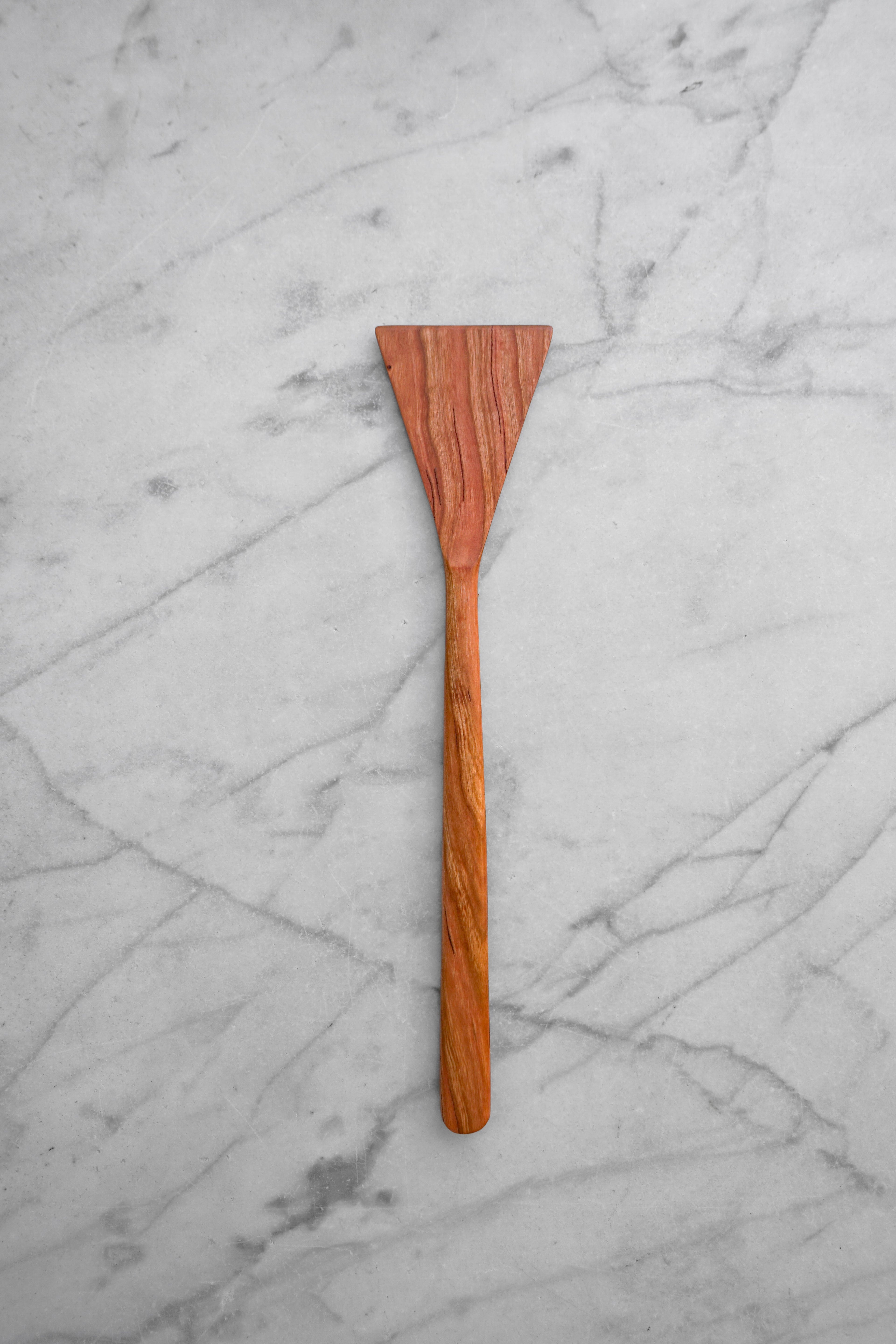 Flat Line - Triangle Spatula - Walnut. Cherry. or Maple Wood