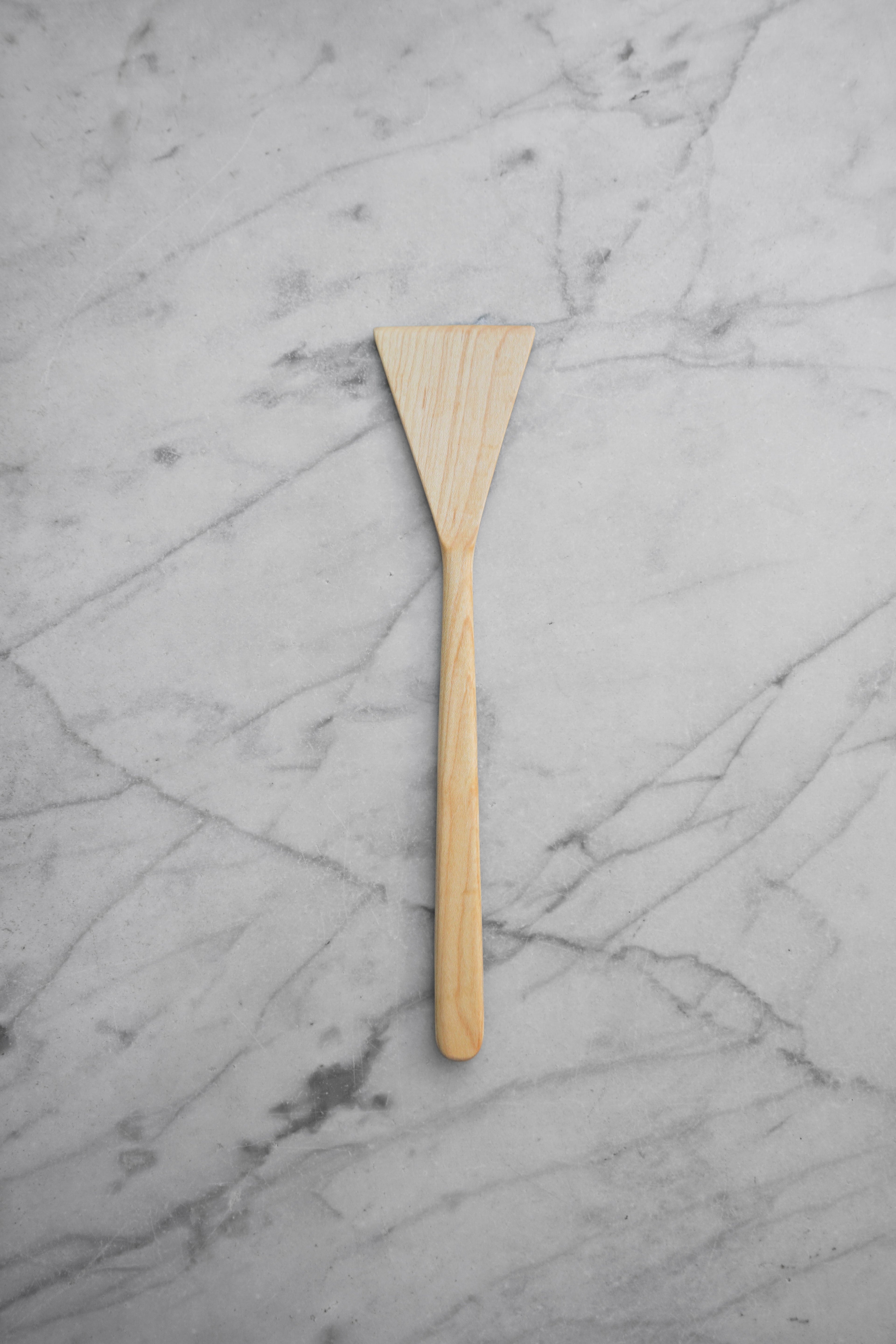 Flat Line - Triangle Spatula - Walnut. Cherry. or Maple Wood