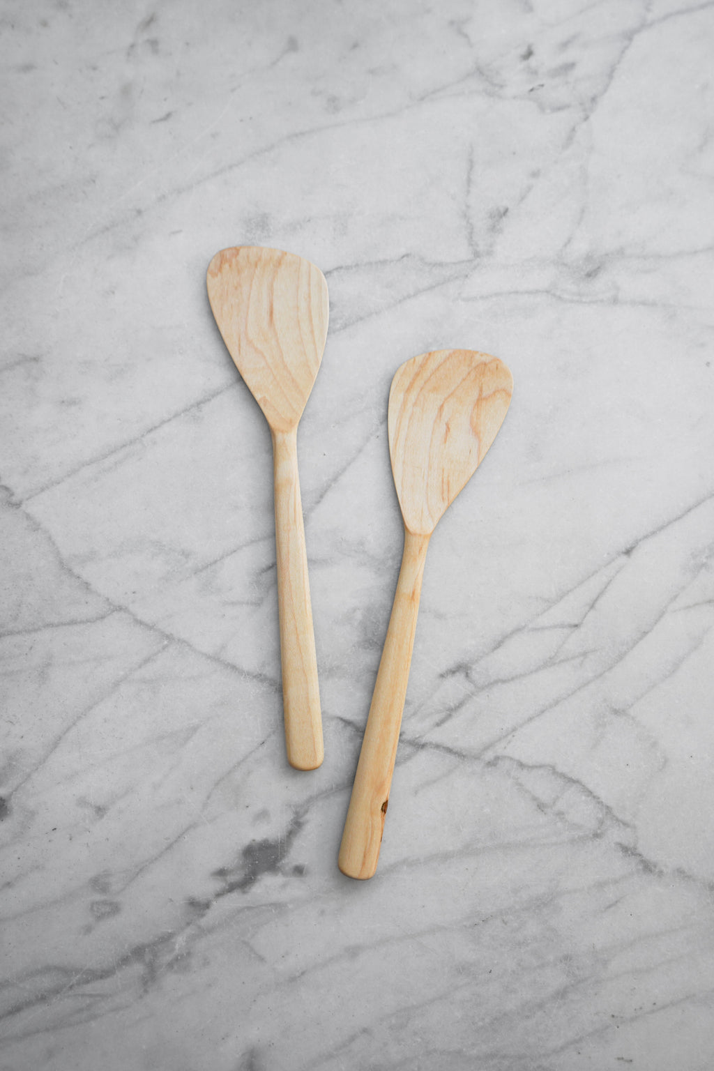 Flat Line - Modern Salad Set - Walnut. Cherry. and Maple Wood