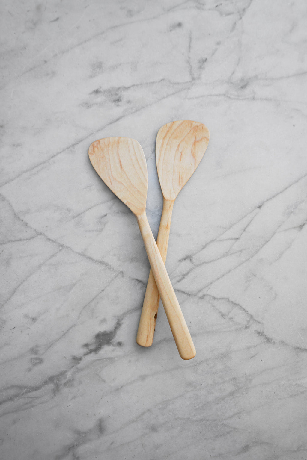 Flat Line - Modern Salad Set - Walnut. Cherry. and Maple Wood