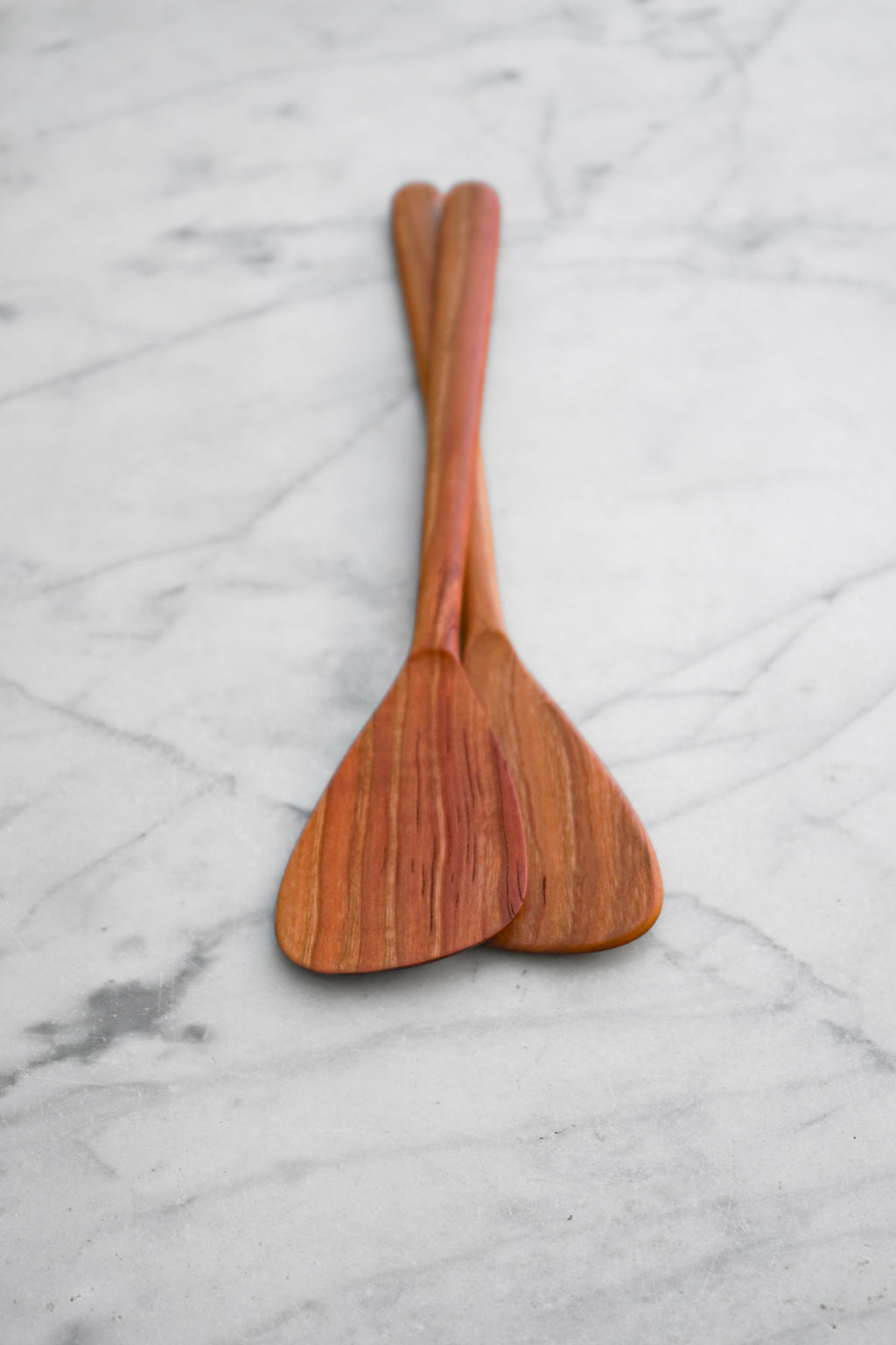 Flat Line - Modern Salad Set - Walnut. Cherry. and Maple Wood