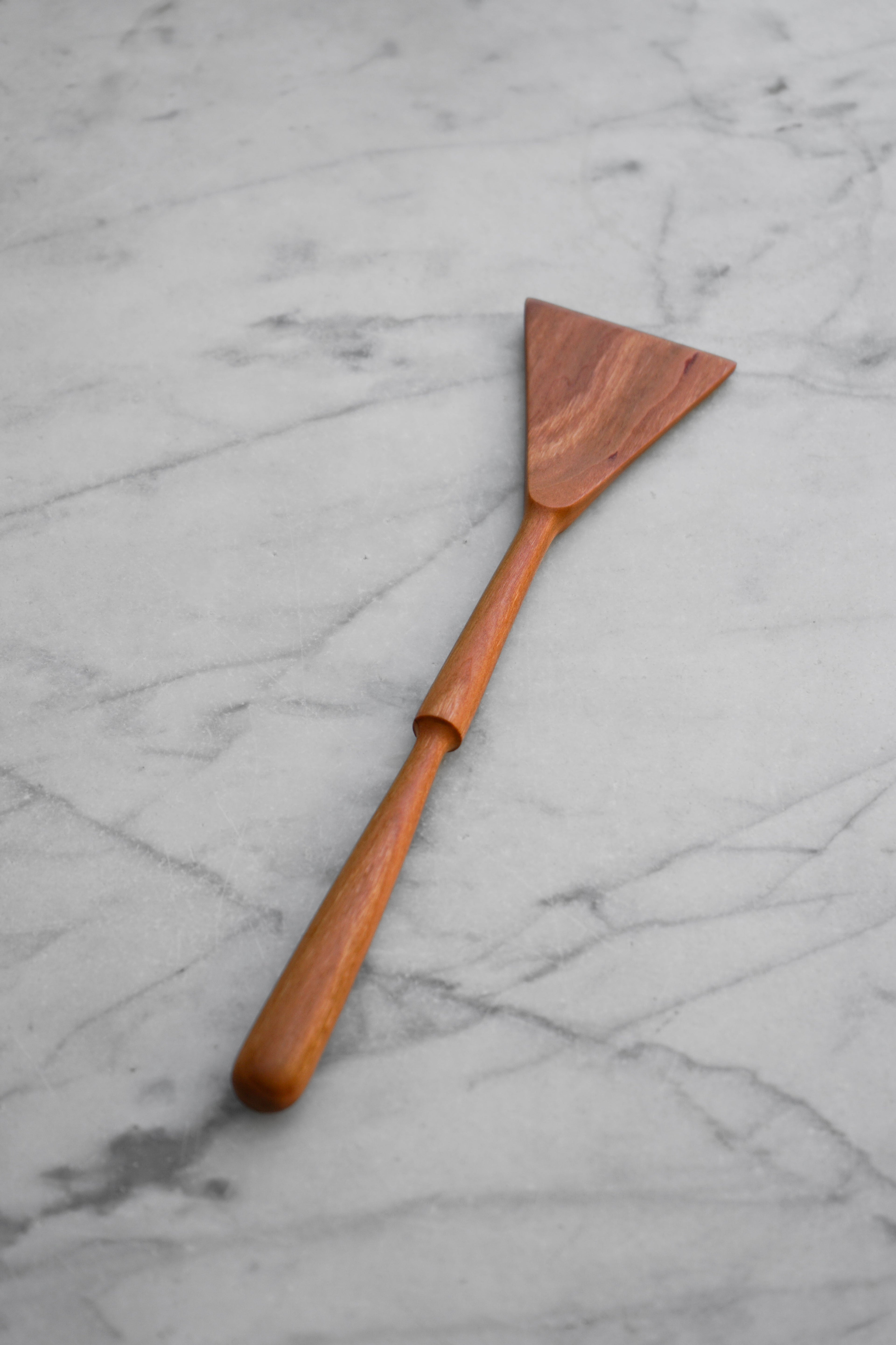 Triangle Spatula - Pinched Handle - Walnut or Cherry Wood