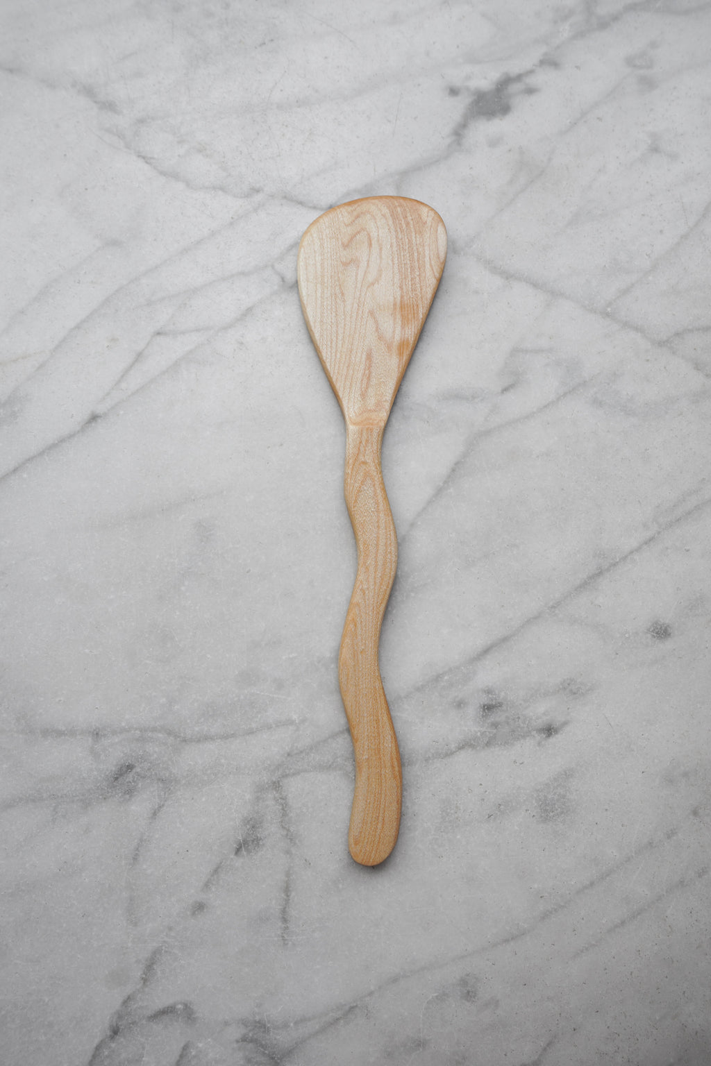 Flat Line - Squiggly Spatula - Walnut. Cherry. or Maple Wood
