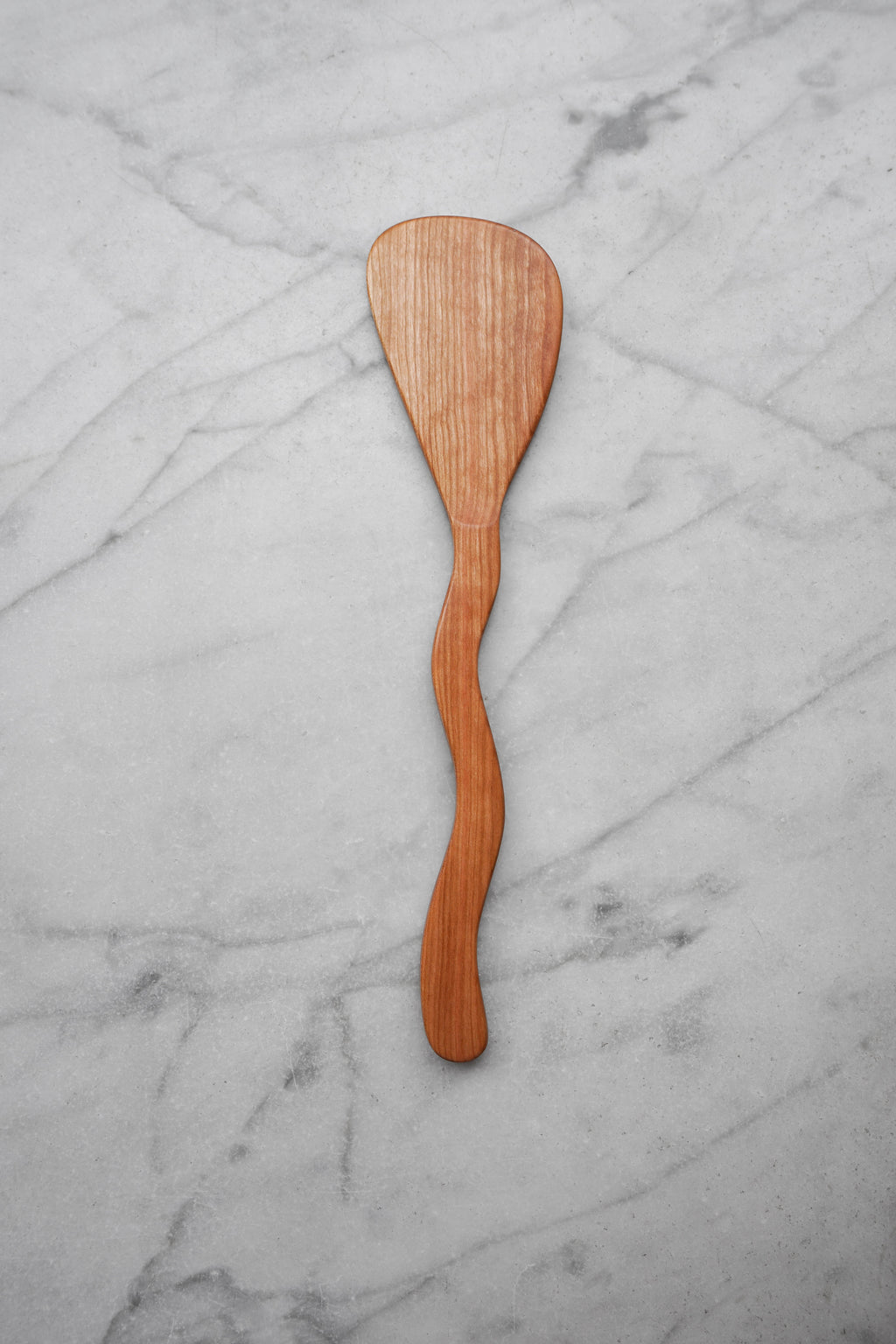 Flat Line - Squiggly Spatula - Walnut. Cherry. or Maple Wood