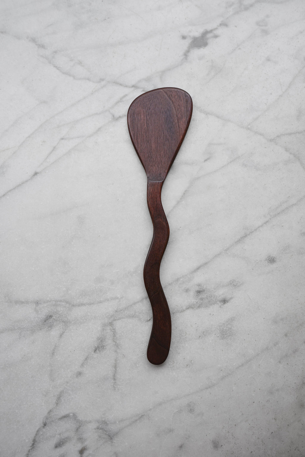 Flat Line - Squiggly Spatula - Walnut. Cherry. or Maple Wood