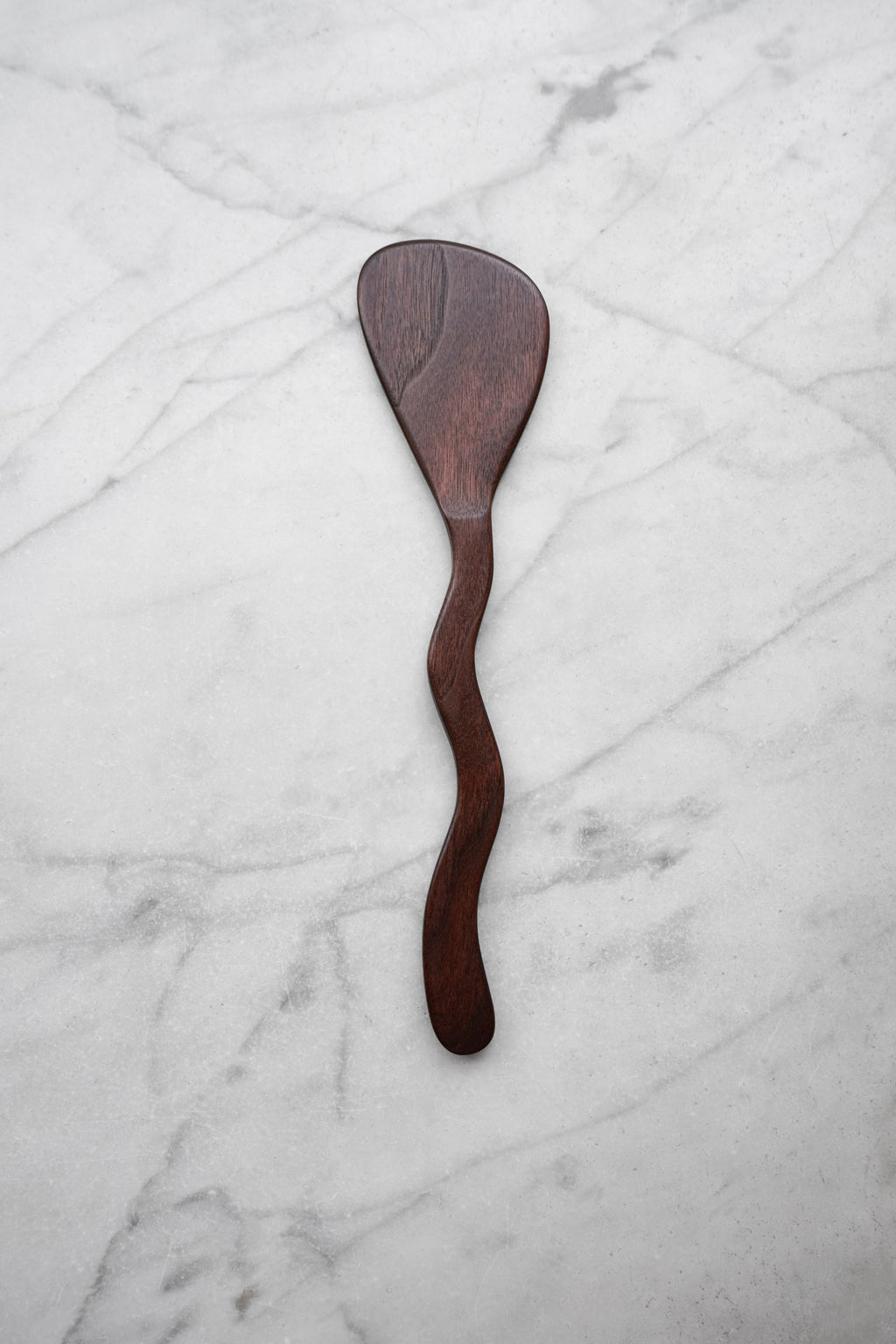 Flat Line - Squiggly Spatula - Walnut. Cherry. or Maple Wood