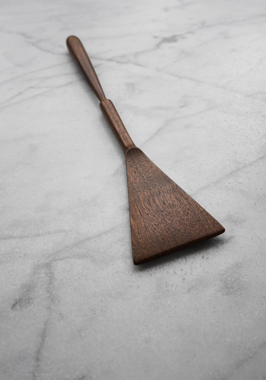 Triangle Spatula - Pinched Handle - Walnut or Cherry Wood