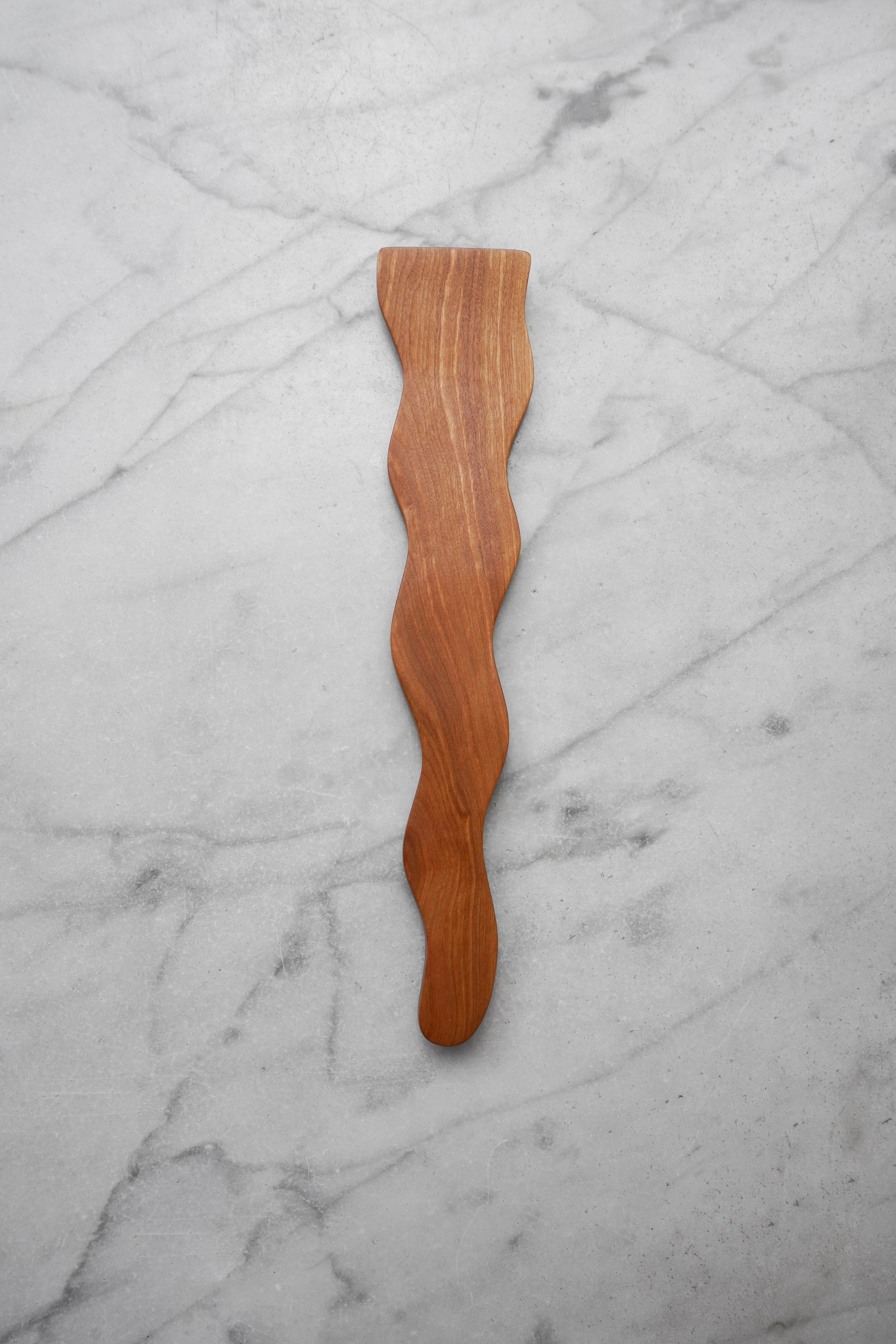 Flat Line - Wavy Spatula - Walnut. Cherry. or Maple Wood