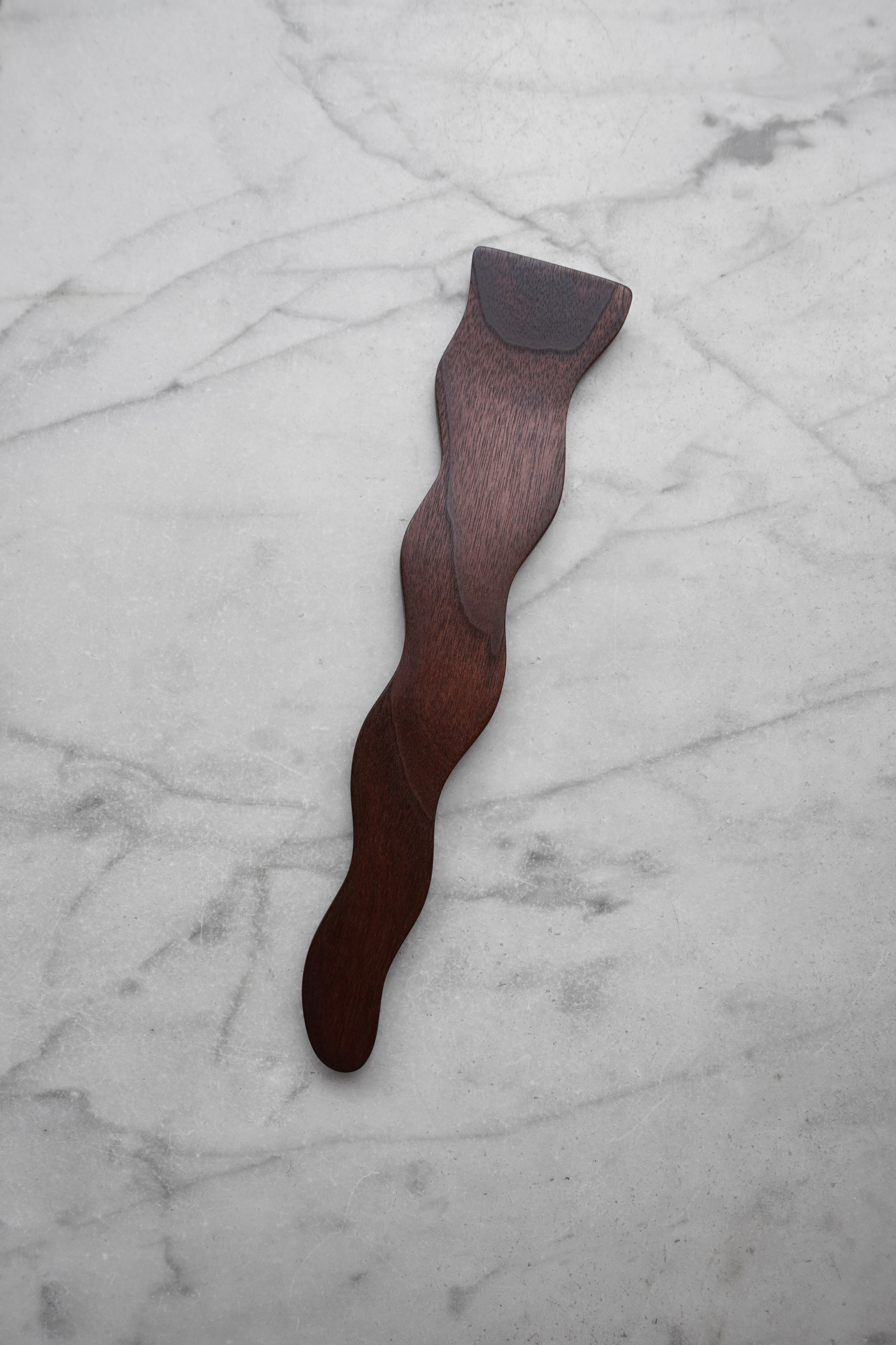 Flat Line - Wavy Spatula - Walnut. Cherry. or Maple Wood