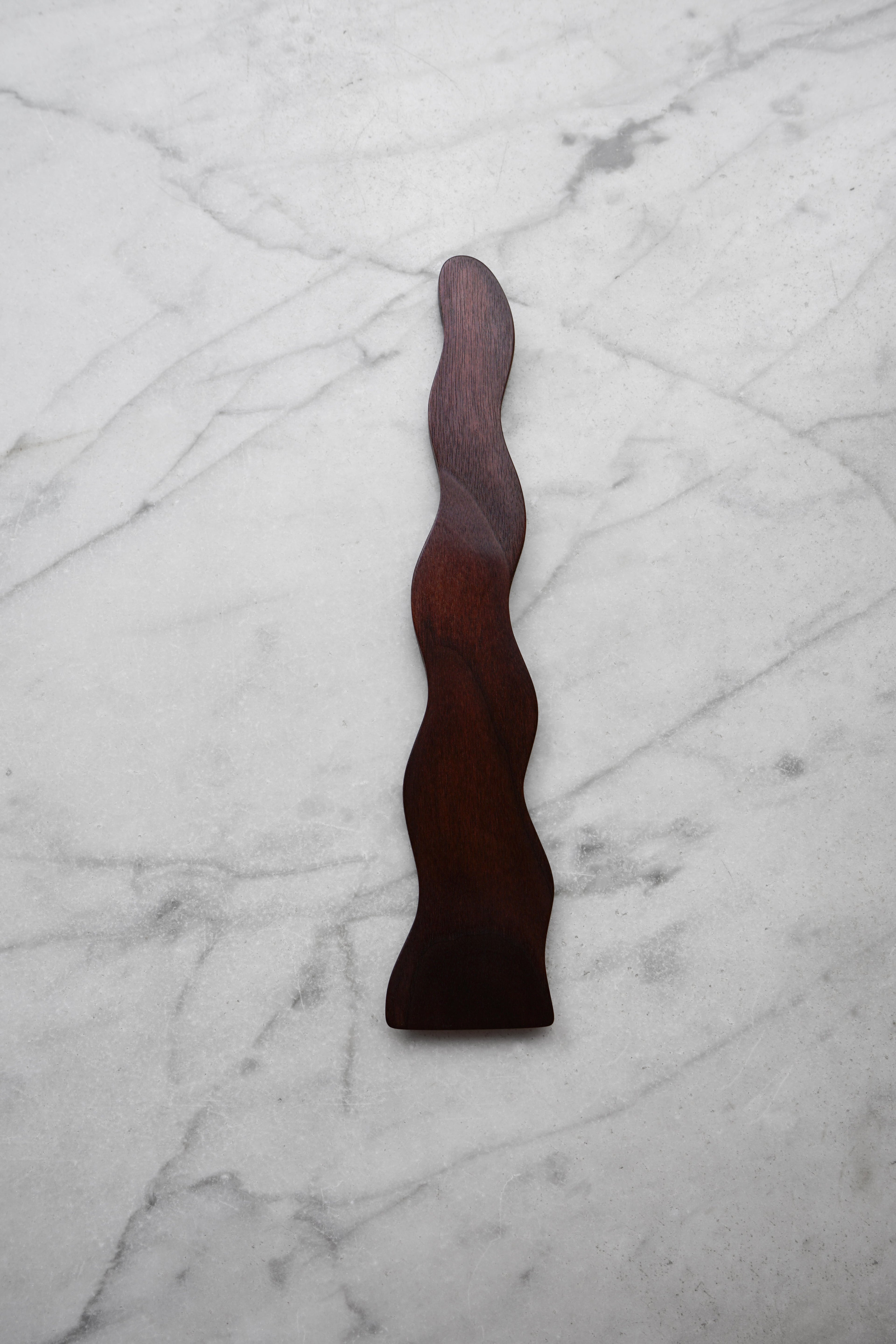 Flat Line - Wavy Spatula - Walnut. Cherry. or Maple Wood