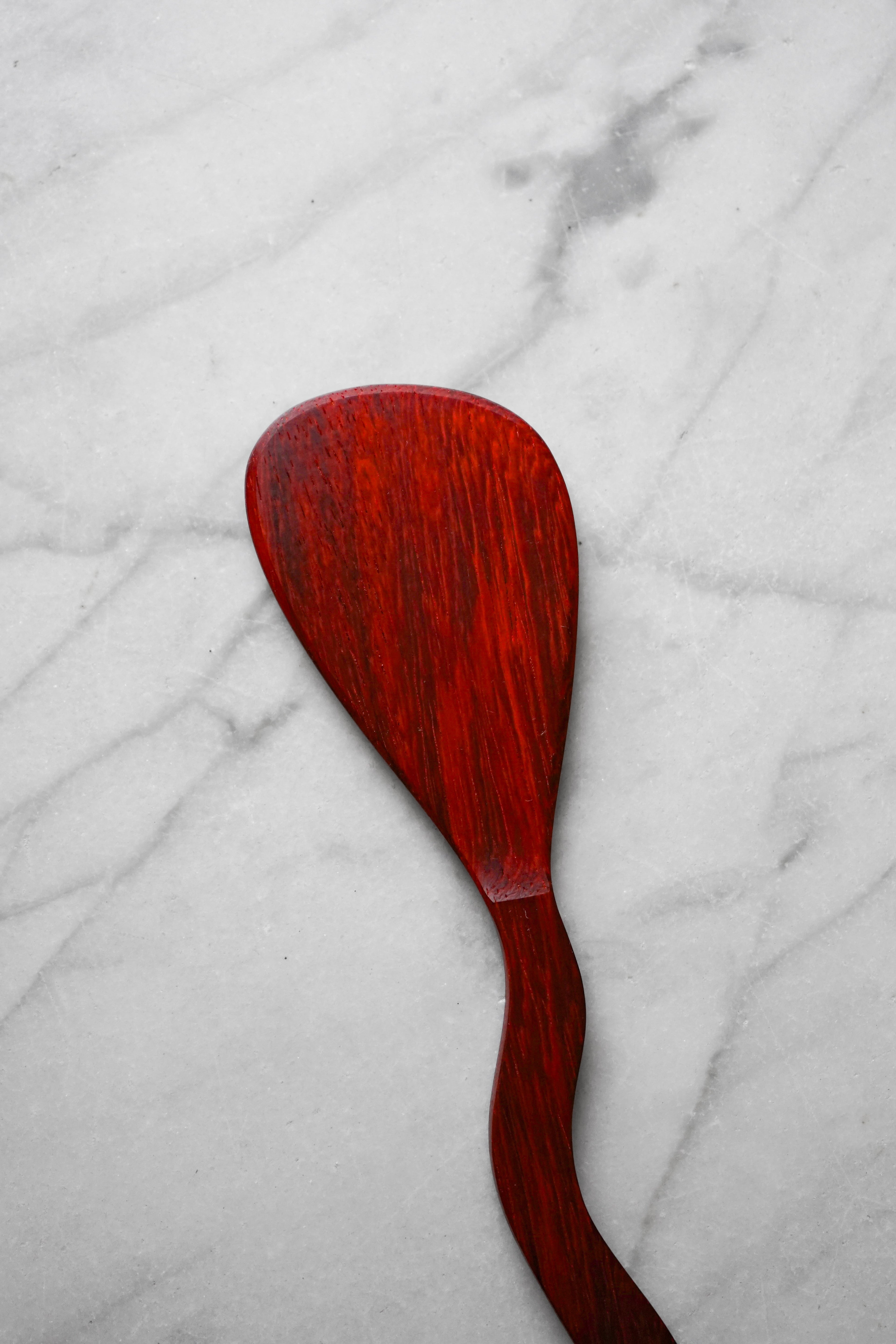 Flat Line - Squiggly Spatula - Padauk Wood