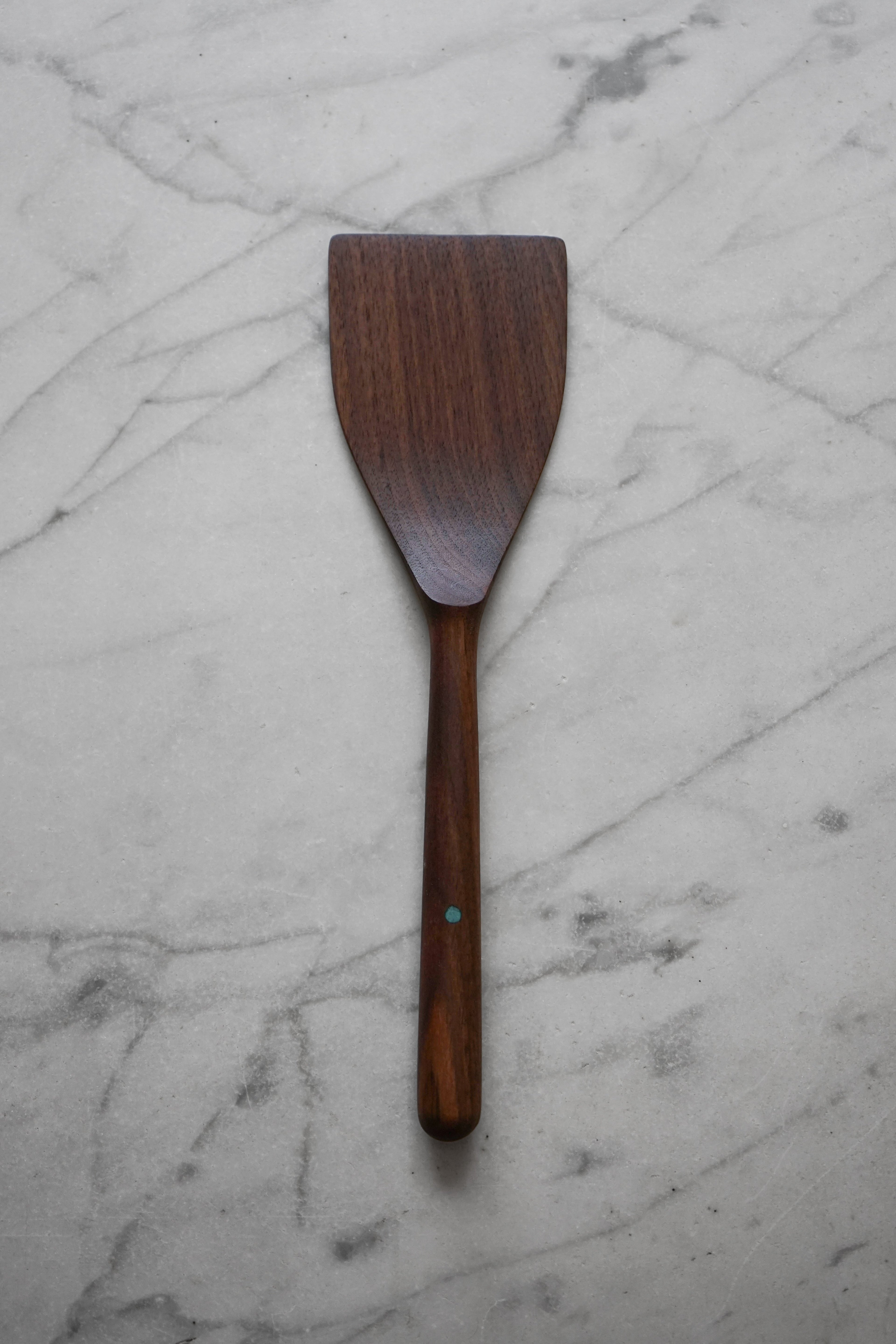 Wide Walnut and Turquoise Flipper